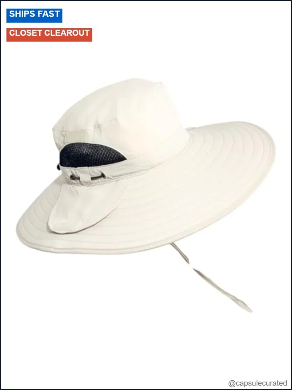 SPF 50+ Bucket Hat with Headphone Flaps - Nylon Breathable Sun Hat for Outdoor